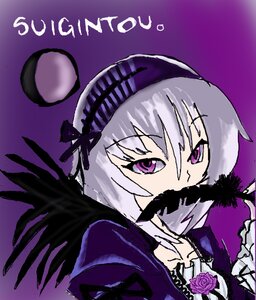 Rating: Safe Score: 0 Tags: 1girl flower hairband image long_hair looking_at_viewer purple_background purple_eyes purple_flower purple_rose rose simple_background solo suigintou wings User: admin