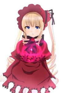 Rating: Safe Score: 0 Tags: 1girl blonde_hair blue_eyes blush bonnet bow bowtie dress drill_hair frills hat image long_hair long_sleeves looking_at_viewer red_dress shinku simple_background solo standing twintails white_background User: admin