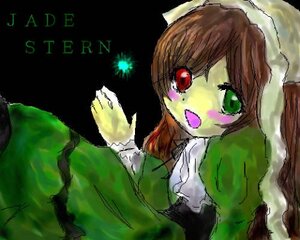 Rating: Safe Score: 0 Tags: 1girl :d bangs brown_hair collar dress frills green_dress green_eyes hat heterochromia image long_hair long_sleeves looking_at_viewer open_mouth red_eyes simple_background solo suiseiseki upper_body User: admin