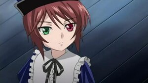 Rating: Safe Score: 0 Tags: 1girl closed_mouth expressionless frills green_eyes hat heterochromia image looking_at_viewer red_eyes ribbon short_hair solo souseiseki upper_body User: admin