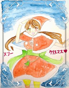 Rating: Safe Score: 0 Tags: 1girl :d brown_hair capelet christmas dress fur_trim green_eyes hat heterochromia image long_hair looking_at_viewer open_mouth pantyhose red_capelet red_dress red_headwear santa_costume santa_hat smile solo souseiseki traditional_media twintails very_long_hair User: admin