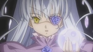 Rating: Safe Score: 0 Tags: 1girl bangs barasuishou blue_flower blue_rose eyepatch flower image looking_at_viewer parted_lips rose solo yellow_eyes User: admin