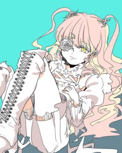 Rating: Safe Score: 0 Tags: 1girl boots dress eyepatch flower frills hair_ornament image kirakishou long_hair pink_hair puffy_sleeves rose solo two_side_up white_footwear yellow_eyes User: admin