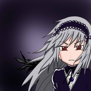 Rating: Safe Score: 0 Tags: 1girl auto_tagged black_dress dress flower frills frown hairband image lolita_hairband long_hair long_sleeves looking_at_viewer red_eyes silver_hair simple_background solo suigintou upper_body wings User: admin