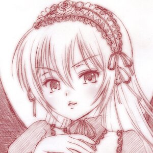 Rating: Safe Score: 0 Tags: 1girl bangs eyebrows_visible_through_hair flower frills hairband image lolita_fashion lolita_hairband long_hair looking_at_viewer monochrome ribbon rose simple_background solo suigintou white_background User: admin