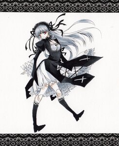 Rating: Safe Score: 0 Tags: 1girl boots breasts doll_joints dress frills gothic_lolita hairband image joints knee_boots long_hair long_sleeves looking_at_viewer red_eyes rose solo standing suigintou wings User: admin