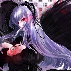 Rating: Safe Score: 0 Tags: 1girl black_dress black_hairband black_wings dress feathered_wings frills hairband image juliet_sleeves lolita_hairband long_hair long_sleeves looking_at_viewer puffy_sleeves red_eyes silver_hair solo suigintou upper_body very_long_hair wings User: admin