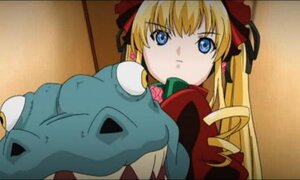 Rating: Safe Score: 0 Tags: 1girl blonde_hair blue_eyes bow dress drill_hair image long_hair long_sleeves looking_at_viewer red_dress shinku solo upper_body User: admin