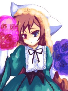 Rating: Safe Score: 0 Tags: 1girl blue_eyes blue_flower blue_rose bouquet brown_hair dress flower frills green_dress heterochromia image long_sleeves looking_at_viewer pink_flower pink_rose purple_flower purple_rose red_eyes red_flower red_rose rose solo souseiseki suiseiseki white_background yellow_rose User: admin