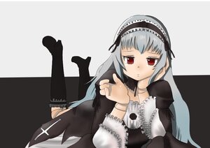 Rating: Safe Score: 0 Tags: 1girl boots doll_joints dress frills gothic_lolita hairband high_heels image jewelry joints knee_boots lolita_fashion long_hair long_sleeves looking_at_viewer red_eyes silver_hair solo suigintou User: admin