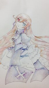 Rating: Safe Score: 0 Tags: 1girl dress frills heterochromia image japanese_clothes long_hair long_sleeves looking_at_viewer pink_hair red_eyes ribbon simple_background solo suiseiseki traditional_media very_long_hair watercolor_(medium) User: admin