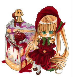 Rating: Safe Score: 0 Tags: 1girl blonde_hair bonnet bow bowtie chibi dress drill_hair full_body image long_hair long_sleeves pink_bow red_dress shinku simple_background sitting solo standing twin_drills twintails very_long_hair white_background User: admin