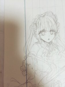 Rating: Safe Score: 0 Tags: 1girl bangs dress flower hair_flower hair_ornament hairband image long_hair looking_at_viewer monochrome rose shinku sketch solo traditional_media User: admin