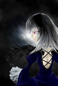 Rating: Safe Score: 0 Tags: 1girl dress frills hairband image long_hair long_sleeves pink_eyes profile silver_hair solo suigintou upper_body User: admin