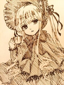 Rating: Safe Score: 0 Tags: 1girl brooch dress flower frills hat image long_hair long_sleeves looking_at_viewer monochrome shinku solo suigintou upper_body very_long_hair User: admin
