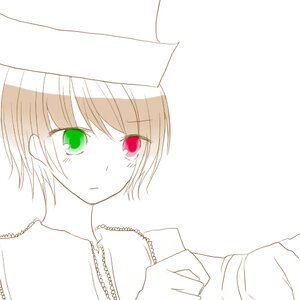 Rating: Safe Score: 0 Tags: 1boy bangs blush closed_mouth eyebrows_visible_through_hair green_eyes hat heterochromia image long_sleeves looking_at_viewer monochrome red_eyes short_hair simple_background solo souseiseki spot_color striped vertical_stripes white_background User: admin