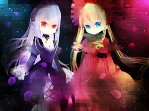 Rating: Safe Score: 0 Tags: 2girls blonde_hair blue_eyes bow dress flower hairband image long_hair long_sleeves looking_at_viewer multiple_girls pair petals red_eyes shinku silver_hair suigintou umbrella very_long_hair User: admin