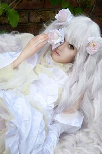 Rating: Safe Score: 0 Tags: 1girl bangs blurry dress flower hair_flower hair_ornament kirakishou lips long_hair looking_at_viewer rose solo white_dress white_flower white_hair white_rose User: admin