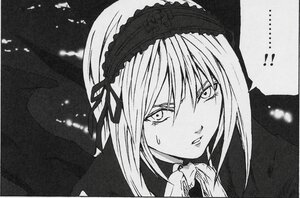 Rating: Safe Score: 0 Tags: 1girl greyscale hairband image looking_at_viewer monochrome solo suigintou User: admin