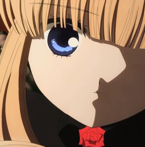 Rating: Safe Score: 0 Tags: 1girl bangs blue_eyes close-up face flower hat image red_flower red_rose rose shinku simple_background solo User: admin