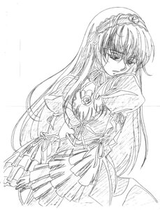 Rating: Safe Score: 0 Tags: 1girl dress greyscale hairband image lolita_hairband long_hair long_sleeves looking_at_viewer monochrome puffy_sleeves ribbon simple_background solo suigintou very_long_hair white_background User: admin