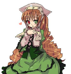 Rating: Safe Score: 0 Tags: 1girl brown_hair dress frills green_dress green_eyes head_scarf heterochromia image long_hair long_sleeves looking_at_viewer red_eyes simple_background solo suiseiseki very_long_hair white_background User: admin