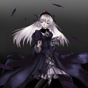 Rating: Safe Score: 0 Tags: 1girl black_feathers black_legwear black_wings cross dress feathers frilled_sleeves frills hairband image lolita_hairband long_hair long_sleeves looking_at_viewer puffy_sleeves red_eyes ribbon silver_hair solo suigintou wings User: admin