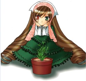 Rating: Safe Score: 0 Tags: 1girl brown_hair dress frills full_body green_dress green_eyes hands_on_own_cheeks hands_on_own_face head_scarf heterochromia image long_hair long_sleeves looking_at_viewer red_eyes simple_background smile solo suiseiseki very_long_hair watering_can white_background User: admin