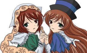 Rating: Safe Score: 0 Tags: 2girls brown_hair dress green_dress green_eyes hat heterochromia holding_hands image interlocked_fingers long_hair long_sleeves looking_at_viewer multiple_girls pair red_eyes siblings simple_background sisters souseiseki suiseiseki top_hat twins white_background User: admin