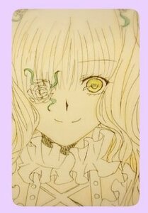 Rating: Safe Score: 0 Tags: 1girl bangs closed_mouth flower image kirakishou long_hair looking_at_viewer one_eye_closed purple_background rose simple_background smile solo yellow_eyes User: admin