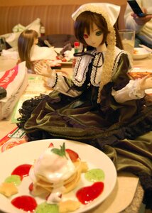 Rating: Safe Score: 0 Tags: blurry blurry_foreground brown_hair cake depth_of_field doll dress food frills fruit green_eyes heterochromia long_hair long_sleeves multiple_girls photo red_eyes solo strawberry suiseiseki User: admin