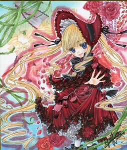 Rating: Safe Score: 0 Tags: 1girl blonde_hair blue_eyes bonnet dress drill_hair flower frills image lolita_fashion long_hair long_sleeves looking_at_viewer marker_(medium) petals pink_flower pink_rose red_dress red_flower red_rose rose rose_petals shinku shoes smile solo traditional_media twin_drills twintails very_long_hair watercolor_(medium) User: admin