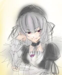 Rating: Safe Score: 0 Tags: 1girl auto_tagged black_dress black_wings choker dress flower frills hairband image juliet_sleeves long_hair long_sleeves looking_at_viewer pink_eyes puffy_sleeves ribbon rose sketch smile solo suigintou upper_body wings User: admin