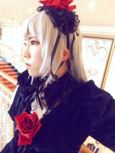 Rating: Safe Score: 0 Tags: 1girl bangs flower lace lips lolita_fashion profile red_eyes red_flower red_rose ribbon rose solo suigintou white_hair User: admin