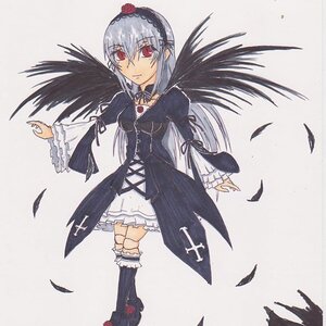 Rating: Safe Score: 0 Tags: 1girl black_feathers black_wings dress feathered_wings feathers frills full_body hairband image kneehighs long_hair long_sleeves looking_at_viewer red_eyes silver_hair solo standing suigintou wings User: admin
