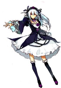 Rating: Safe Score: 0 Tags: 1girl auto_tagged dress flower frills full_body hairband image kneehighs long_hair long_sleeves purple_flower purple_rose red_eyes rose silver_hair solo standing suigintou wings User: admin