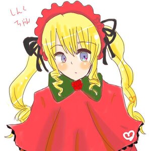 Rating: Safe Score: 0 Tags: 1girl blonde_hair blue_eyes blush capelet drill_hair flower hairband image long_hair looking_at_viewer red_capelet rose shinku simple_background solo striped twin_drills twintails upper_body white_background User: admin