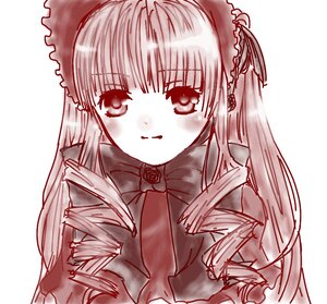 Rating: Safe Score: 0 Tags: 1girl blush dress drill_hair flower frills image long_hair long_sleeves looking_at_viewer monochrome rose shinku simple_background solo suigintou upper_body white_background User: admin