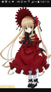 Rating: Safe Score: 0 Tags: 1girl blonde_hair blue_eyes bonnet bow bowtie dress full_body image long_hair long_sleeves looking_at_viewer red_dress shinku shoes simple_background solo standing twintails very_long_hair User: admin