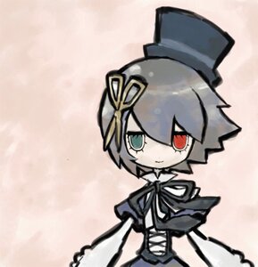 Rating: Safe Score: 0 Tags: chibi dress hair_ornament hat heterochromia image red_eyes ribbon short_hair smile solo souseiseki User: admin