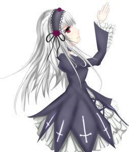 Rating: Safe Score: 0 Tags: 1girl bangs black_dress black_wings closed_mouth dress frilled_sleeves frills hairband image juliet_sleeves lolita_hairband long_hair long_sleeves looking_at_viewer puffy_sleeves red_eyes silver_hair simple_background smile solo suigintou very_long_hair white_background wings User: admin