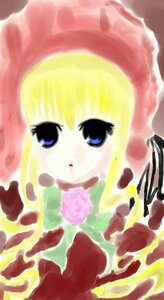 Rating: Safe Score: 0 Tags: 1girl bangs blonde_hair blue_eyes flower image looking_at_viewer pink_flower pink_rose red_flower red_rose rose shinku solo User: admin