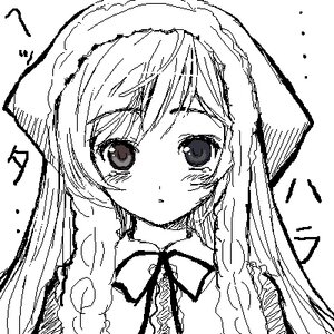 Rating: Safe Score: 0 Tags: 1girl bangs blush collared_shirt eyebrows_visible_through_hair greyscale image long_hair looking_at_viewer monochrome oekaki portrait solo suiseiseki towel upper_body white_background User: admin