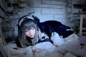 Rating: Safe Score: 0 Tags: 1girl bangs blurry blurry_background closed_eyes closed_mouth depth_of_field dress indoors long_hair lying solo suigintou User: admin