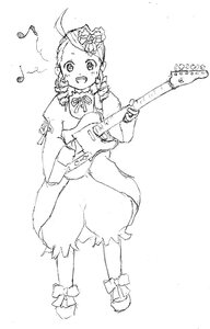 Rating: Safe Score: 0 Tags: 1girl beamed_eighth_notes dress eighth_note full_body greyscale hat holding_instrument image instrument kanaria long_sleeves monochrome music musical_note open_mouth playing_instrument quarter_note smile solo spoken_musical_note standing User: admin