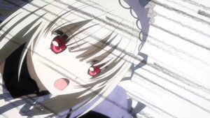 Rating: Safe Score: 0 Tags: 1girl :o bangs eyebrows_visible_through_hair image looking_at_viewer open_mouth red_eyes ribbon solo suigintou User: admin