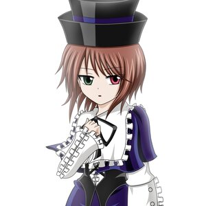 Rating: Safe Score: 0 Tags: 1girl blue_dress brown_hair dress frills green_eyes hat heterochromia image long_sleeves looking_at_viewer red_eyes short_hair simple_background solo souseiseki striped striped_background top_hat vertical_stripes white_background User: admin