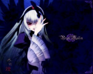 Rating: Safe Score: 0 Tags: 1girl copyright_name dress flower frills hairband image long_hair long_sleeves looking_at_viewer red_eyes solo suigintou wings User: admin