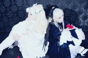 Rating: Safe Score: 0 Tags: 1girl bangs black_dress blonde_hair closed_eyes dress flower frills hairband long_hair long_sleeves multiple_cosplay rose solo suigintou tagme wings User: admin