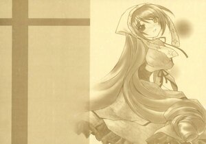 Rating: Safe Score: 0 Tags: 1girl dress image long_hair looking_at_viewer monochrome puffy_short_sleeves puffy_sleeves ribbon short_sleeves solo suiseiseki very_long_hair User: admin